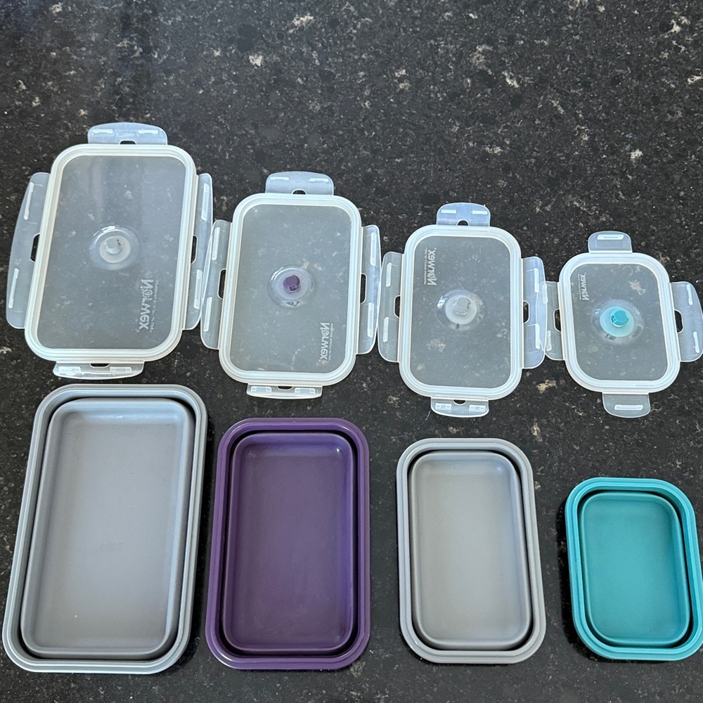 NORWEX Silicone Food Storage Containers Set (Set Of 4) - Picture 7 of 7